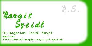 margit szeidl business card